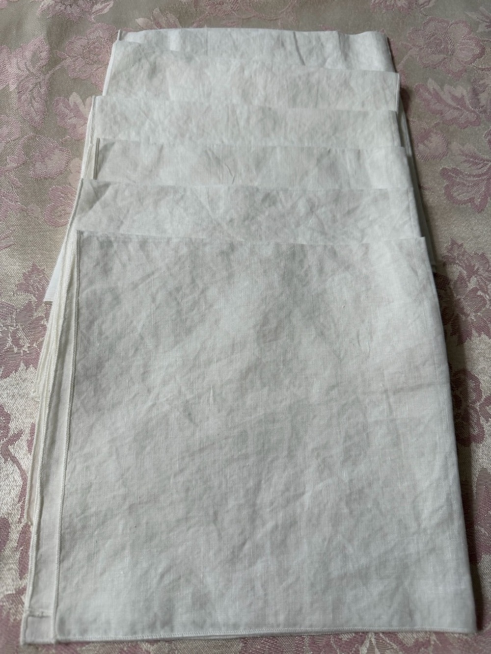White Cotton Napkins - Set of 6 NWOT
